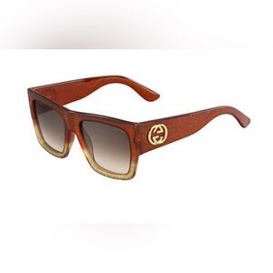 GUCCI RED/GOLD GLITTER SUNGLASSES